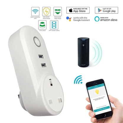 Smart WiFi Power Plug Electrical Outlet EU US AU UK GE JP Socket USB Time Remote Control by Smartlife App Alexa Google Home