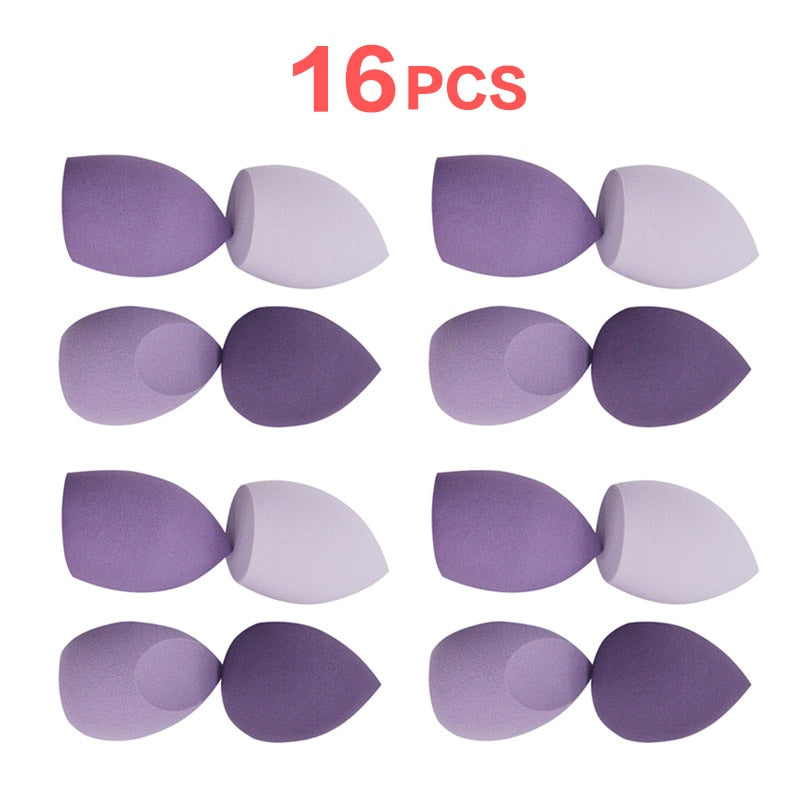 4pcs Makeup Sponge Powder Puff Dry and Wet Combined Beauty Cosmetic Ball Foundation Powder Puff Bevel Cut Make Up Sponge Tools