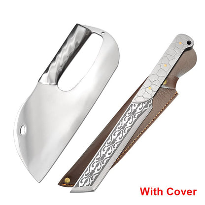 Stainless Steel Cleaver Chopping Kitchen Knife Chef Butcher Knives Meat Fruit Boning Fishing Hunting Camping Cooking Tools