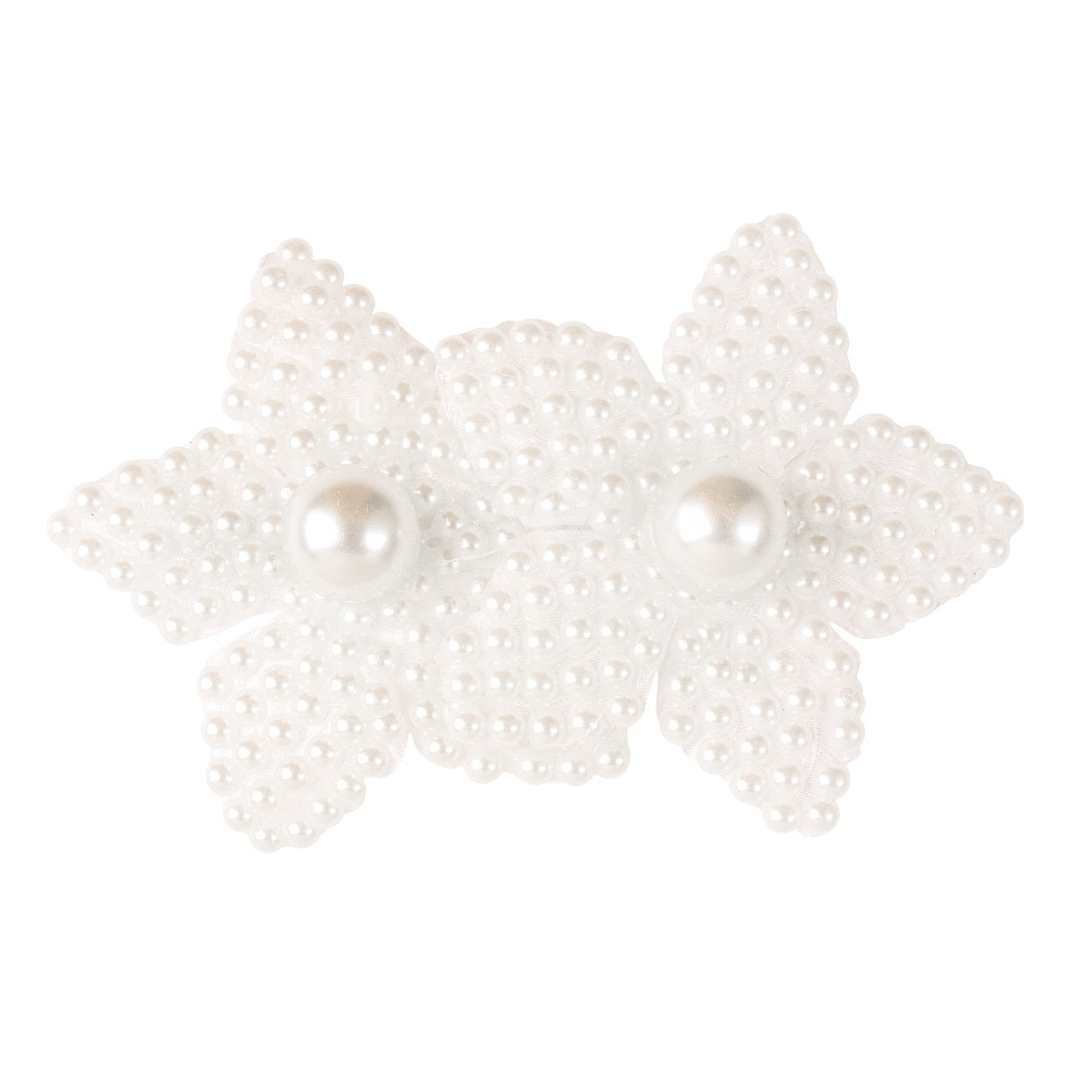 White Pearl Hair Bows With Hair Clips For Girls Kids Boutique Layers Bling Rhinestone Center Bows Hairpins Hair Accessories