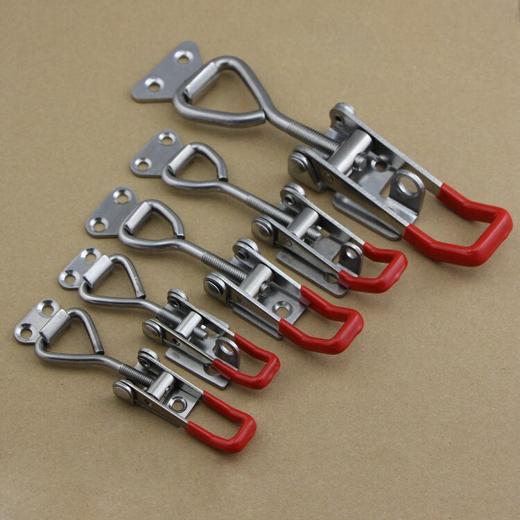 New Hasp Adjustable Cabinet Boxes Lever Handle Lock Hasp Toggle Catch Toggle Clamp For Sliding Door Furniture Hardw