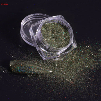 1pc 19Colors Nail Glitter Mirror Powder Chrome Dust Pigment 0.5g Paint Dip Metallic Shiny With Magic Effect Dust