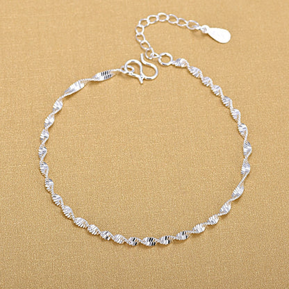 8 Inch 18K Gold Bracelet 5MM Sideways Chain Bracelet For Woman Men Fashion Wedding Engagement 925 Sterling Silver Jewelry Gifts