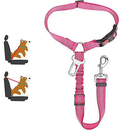 New Solid Two-in-one Dog Harness Leash Pet Car Seat Belt BackSeat Safety Belt Adjustable for Kitten Dogs Collar Pet Accessories