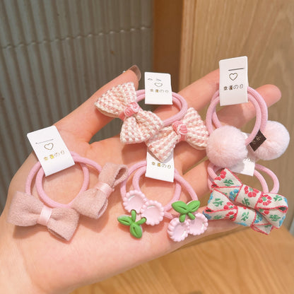 Baby Hair Band Girls Ties Bows Elastic Rubber Band Scrunchies Elastique Cheveux Fille Haar Kids Hair Accessories Kids Hairband