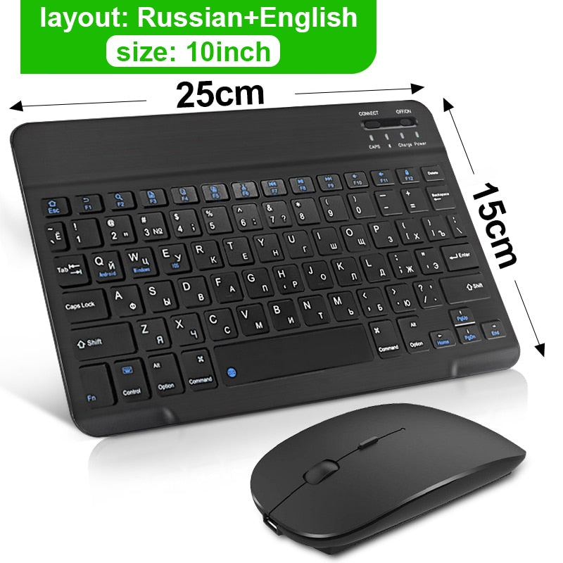 Mini Bluetooth Keyboard Wireless Keyboard Rechargeable For Phone Tablet Russian Spanish Keyboard For Android ios Windows