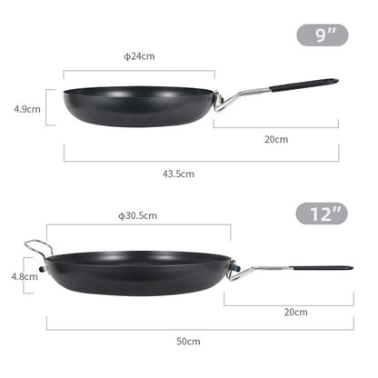 Nonstick Frying Pan Foldable Handle Non Stick Skillet Easy Cleaning Non Stick Camping Pan Multifunctional Camp Cooking Supplies