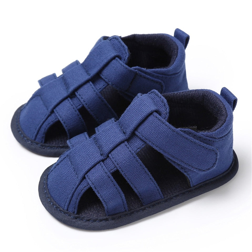 Soild Summer Sandals For Boys Toddler Infant Newborn Kids Baby Boys Canvas Soft Sole Crib Shoes Fashion Baby Shoes