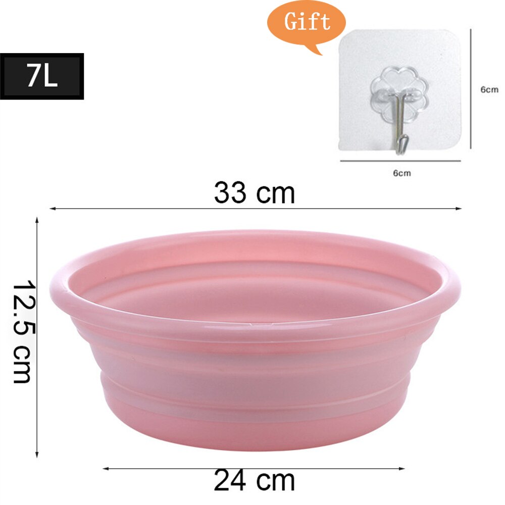 Portable Foldable Basin Silicone Travel Folding Wash Laundry Basin Safe Durable Foldable Easy to Store Basin Bathroom Supplies