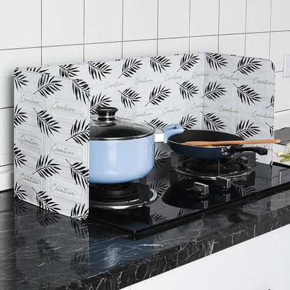 Foldable Kitchen Gas Stove Baffle Plate Board Aluminum Oil Splash-proof Protection Screen Gas Stove Kichen Accessories