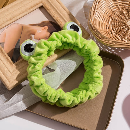 Funny Frog Makeup Headband Wide-brimmed Elastic Hairbands Cute Girls Hair Bands Women Hair Accessories Girls Hairband