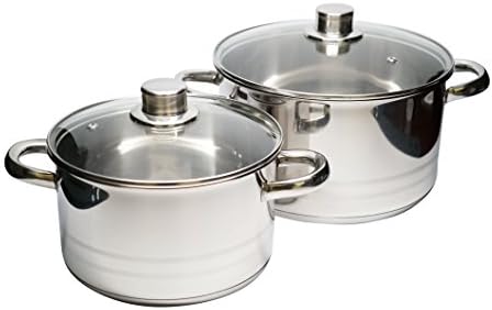 Skyline Stainless Steel Kitchen Induction Cookware Pots and Pans Set with Air Ventilated Lids, 10-Piece