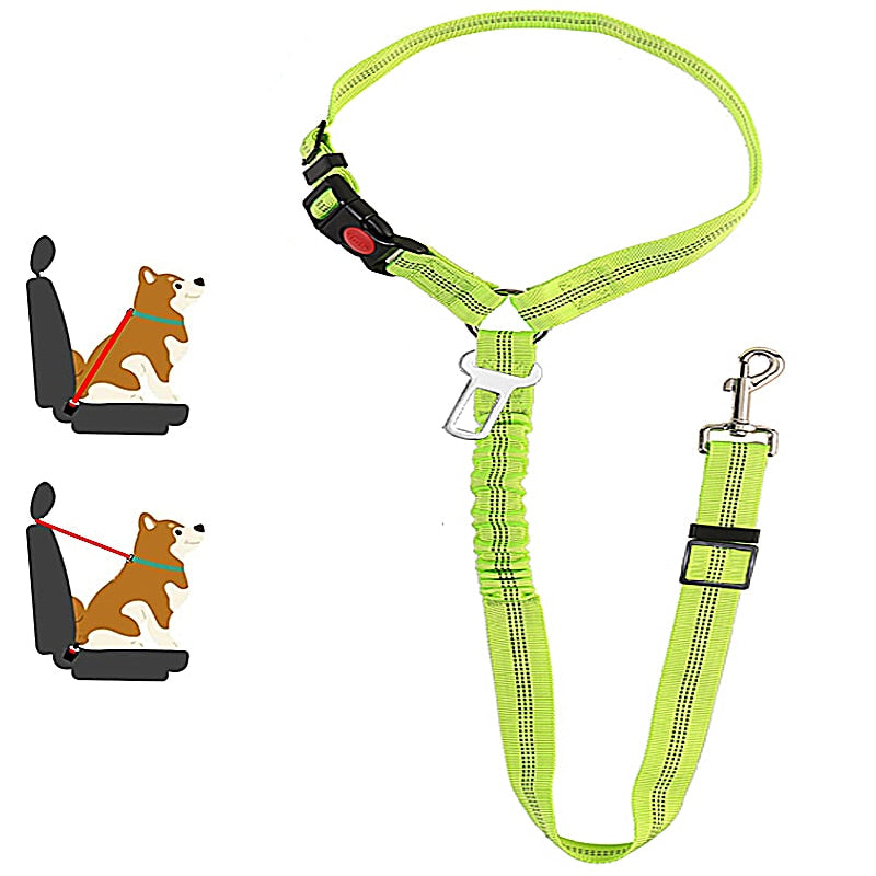 New Solid Two-in-one Dog Harness Leash Pet Car Seat Belt BackSeat Safety Belt Adjustable for Kitten Dogs Collar Pet Accessories