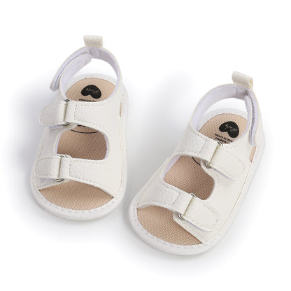 New Baby Sandals Baby Shoes Baby Boy Girl Sandals PU Soft Bottom Sole Anti-Slip Infant First Walker Crib Shoes Newborn Moccasins