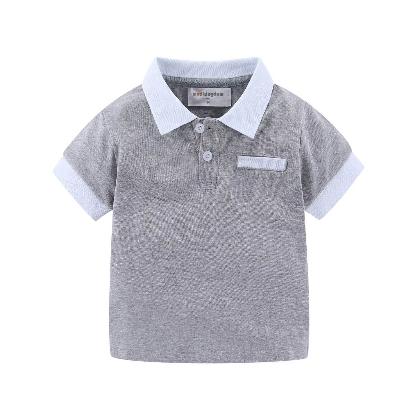 Mudkingdom Fashion Boys Polo Shirts Solid Cotton Car Lapel Short Sleeve Little Boy Clothes Casual Toddler Summer Tops Kids Wear