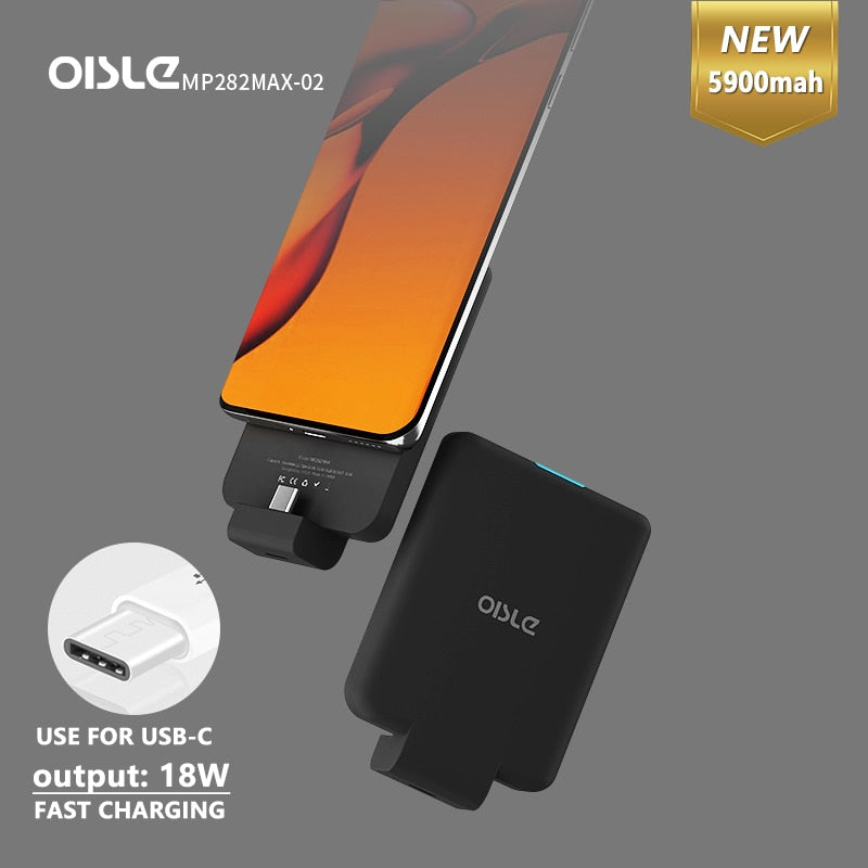OISLE Mini Portable Power Bank for Iphone Xs X 11 12 13 External Battery Fast Charger/Samsung S10/S22/S20 Huawei p30/P20 Pro/P40