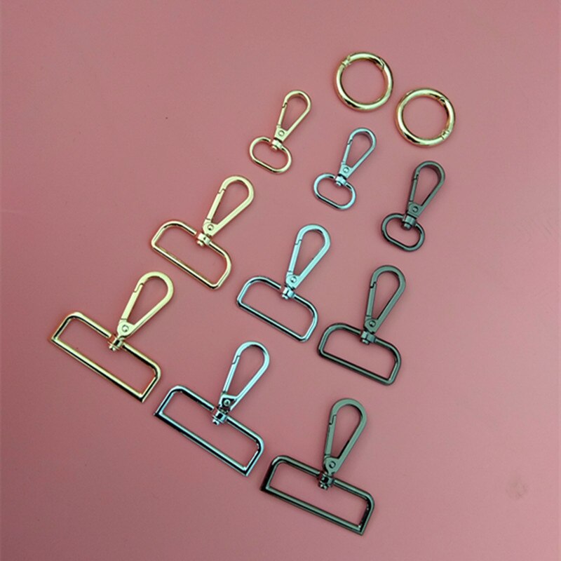 1 Pair Gold Silver Pure Copper Bag Zipper Transform Buckles Accessories DIY Handbag Repair Kit Replace Chain Buckle Adjust Hardw