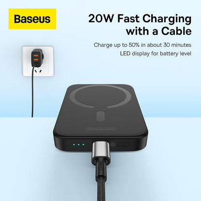 Baseus magsafe Power Bank 6000mAh 20W Wireless Phone Charger External Battery Fast Charging For iPhone 14 13 12 Series Poverbank