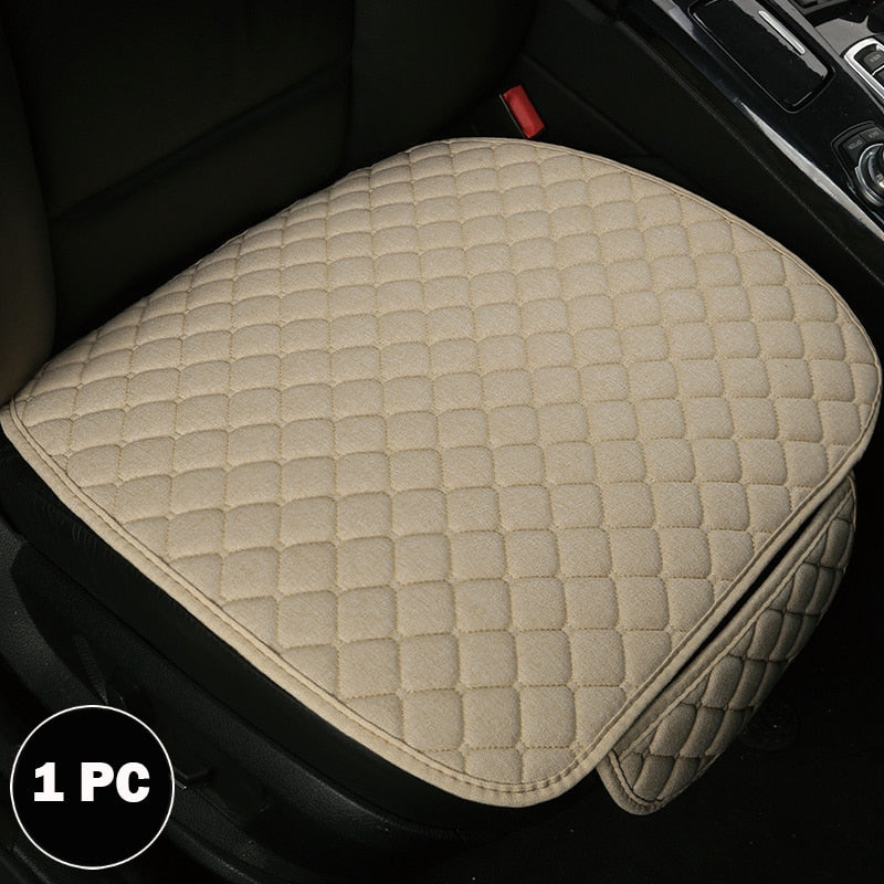 Big Size Linen Flax Car Seat Cover Protector Front Seat Backrest Cushion Pad Mat Auto Front Interior Styling Truck SUV or Van