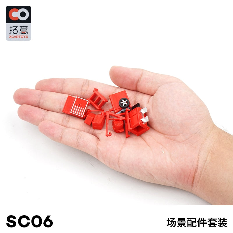 Xcartoys 1/64 Model Car Diorama Mini Repair Shop Kit Simulation Equipment Plastic Model Scene Accessories Toys Sets