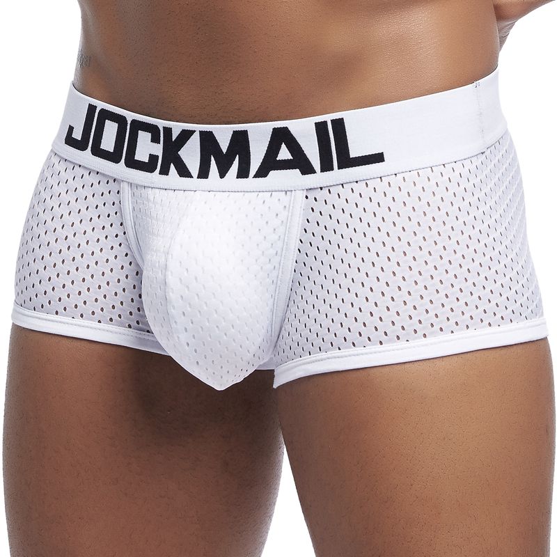 JOCKMAIL Sexy Men&#39;s Cotton Panties Boxer Male Underwear Solid Men&#39;s Shorts Breathable Underwear Striped Boxer shorts  men boxer