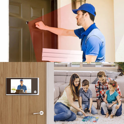 Elecpow New 3.5 Inch Peephole Doorbell Door Camera 120° LCD Digital Door Viewer Cat Eye Door Bell Smart Home Outdoor Monitor