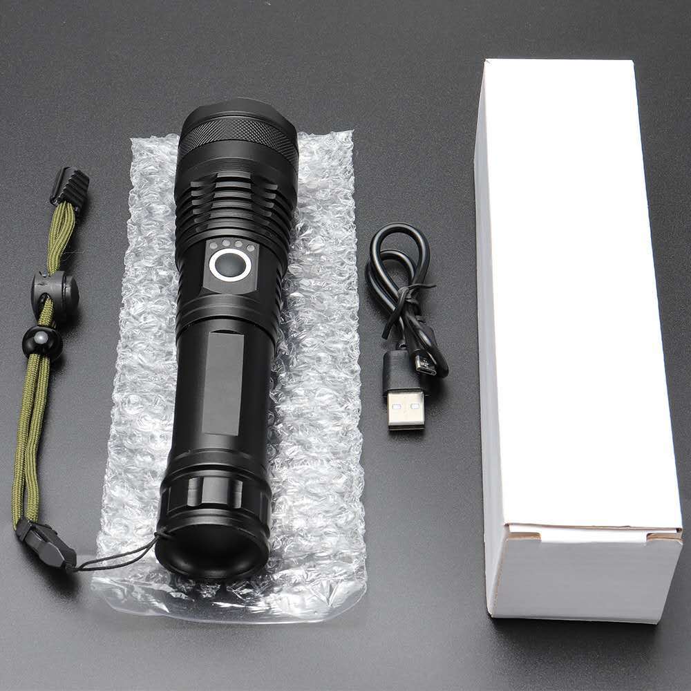 XHP70 Super Powerful Rechargeable Led Torch Variable Focus 30W Flashlight Tactical Lantern Long Shot Torch for Camping Emergency