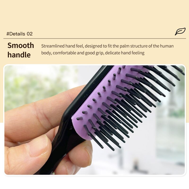 Hair Brush Rat 9 Massage  Women Men  Straight Curl  Dry And Wet Professional Hairdressing Equipment Barber Tools For Salon