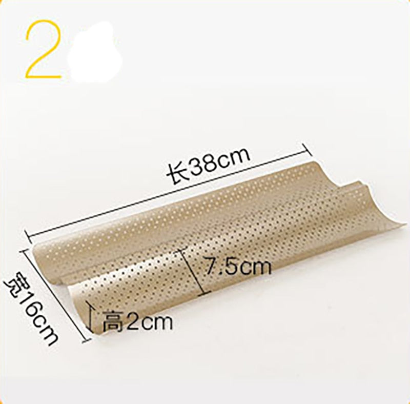 Kitchen Accessories Homemade Baguette Carbon Steel Pan French Bread Wands Baking Mold Nonstick Bakeware Pastry Tray Toaster Tool