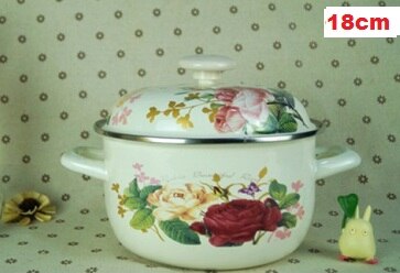 Free Shipping 10pcs  Enamel Cooking Pots Set Casserole Stew Pot Soup pot Milk Pot 16/18/20/22/24cm Selection