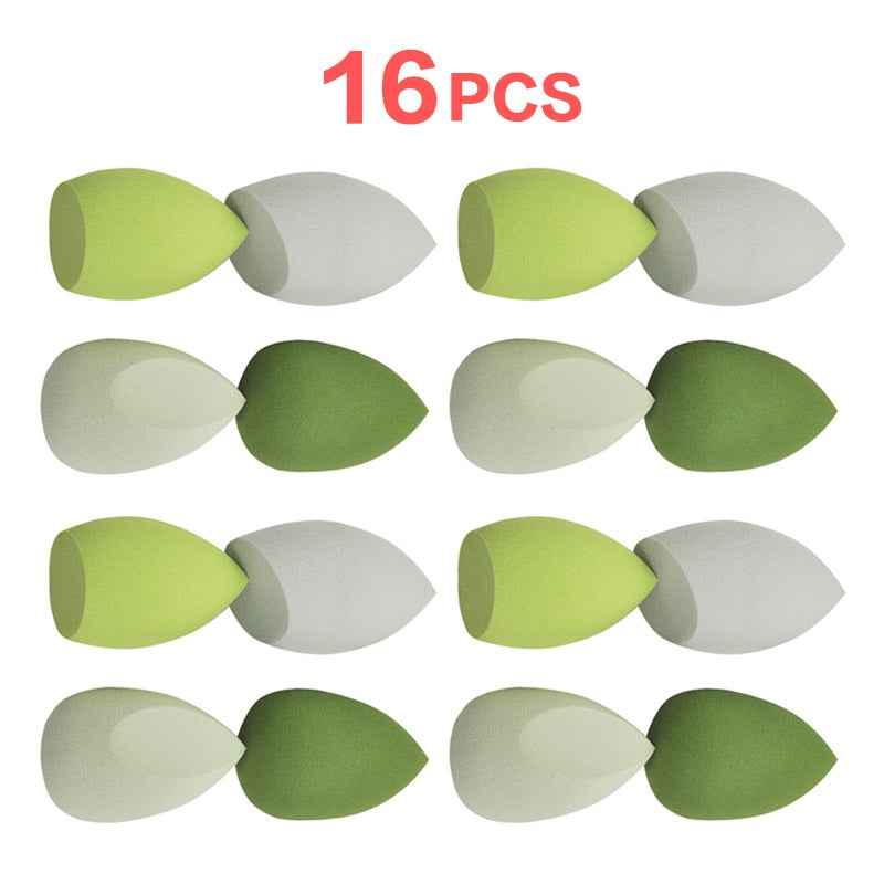 4pcs Makeup Sponge Powder Puff Dry and Wet Combined Beauty Cosmetic Ball Foundation Powder Puff Bevel Cut Make Up Sponge Tools