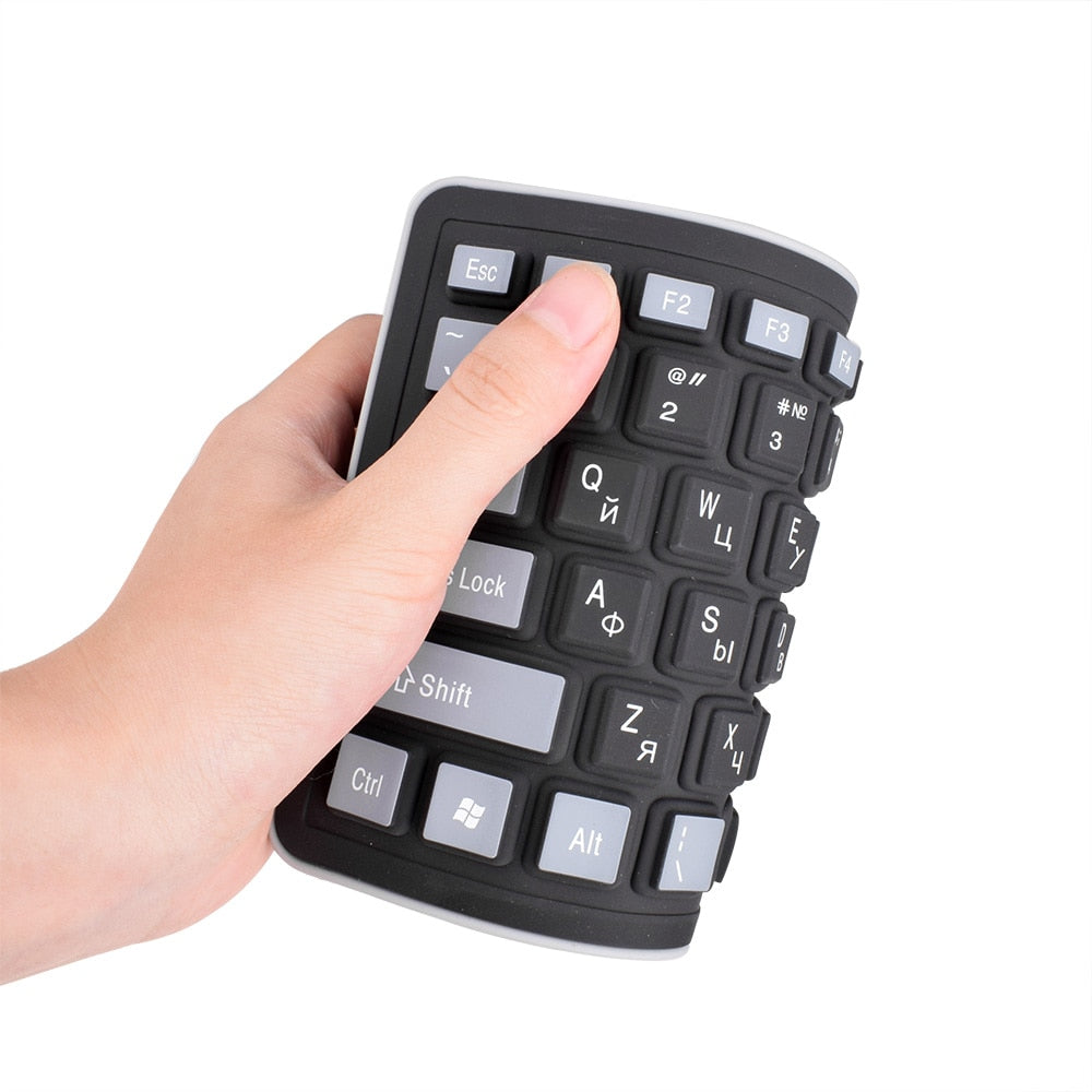 103 Key Russian Keyboard Letters Silicon Layout USB 2.0 Interface Russian Keyboard Soft and durable keyboard PC Desktop Laptop