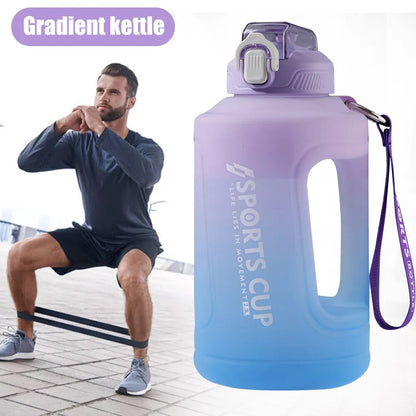 2.3L Sports Water Bottle With Handle Large Capacity Sports Outdoor Gym Fitness Dumbbell Water Kettle Training Sports Bottles