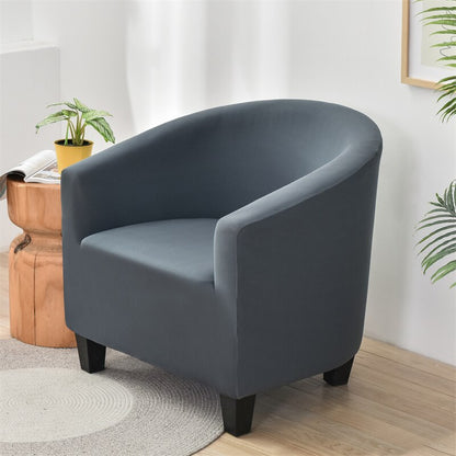 Single Seat Armchair All Cover Solid Color Stretch Club Couch Slipcover Simple Morden Style For Living Room Home Hotel Bar Decor