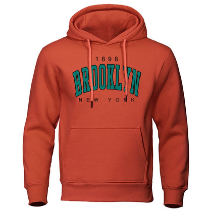 1898 Brooklyn New York Printed Mens Hoody Creativity Crewneck Clothing Fashion Oversize Sweatshirt Fashio Crewneck Hoodie Male