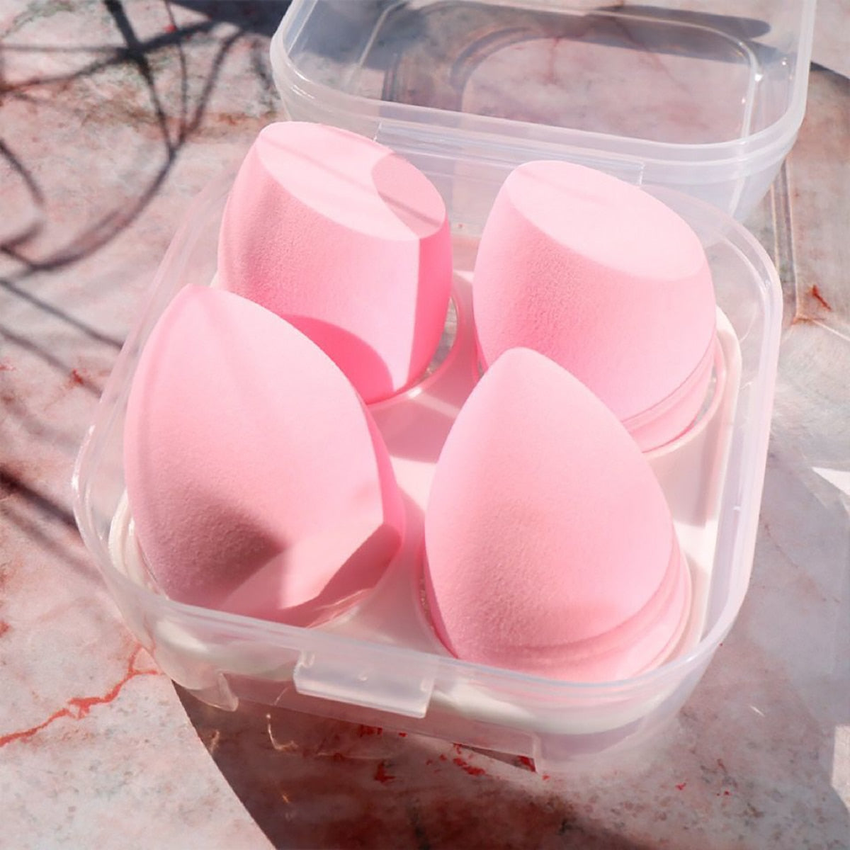 4pcs Makeup Sponge Powder Puff Dry and Wet Combined Beauty Cosmetic Ball Foundation Powder Puff Bevel Cut Make Up Sponge Tools