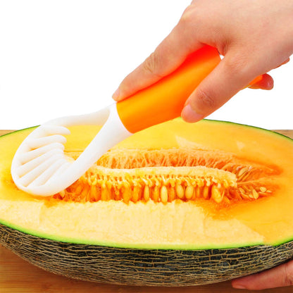 Multi-Functional Melon and Fruit Digging Spoon Seed Remover Pulp Separation Pitaya Slicer Kitchen Practical Strip Cutter