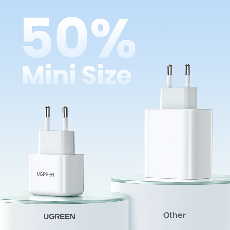 UGREEN PD Charger 20W USB C Charger for iPhone 13 12 11 Fast Charging USB Charger for Samsung S10 Xiaomi Mobile Phone Charger