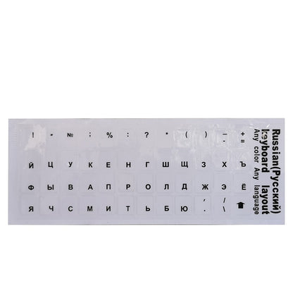Russian Transparent Keyboard Stickers Language Alphabet Black White Label for Computer PC Dust Protection Laptop Accessories