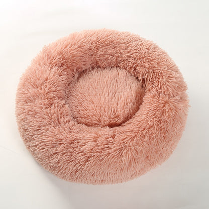 Pet Cat Bed Cushion Comfortable Donut Round Plush Kennel Pet Dog Nest Bed Winter Ultra Soft Washable Pet Bed for Dogs Cats