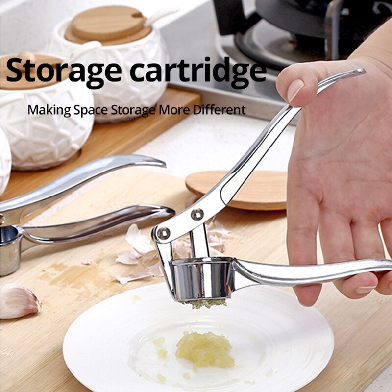 Stainless Steel Garlic Masher Kitchen Vegetable Cooking Extruder Manual Ginger Grinder Tool Kitchen Accessories