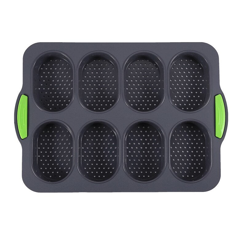 Mini baguette baking tray Bread baking mould Silicone non-stick bread baking tray Mould for baking French bread stick rolls 1PC