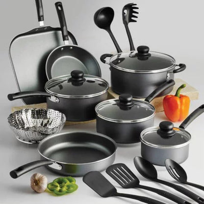 Tramontina Primaware 18 Piece Non-stick Cookware Set, Steel Graynonstick cookware set for kitchen