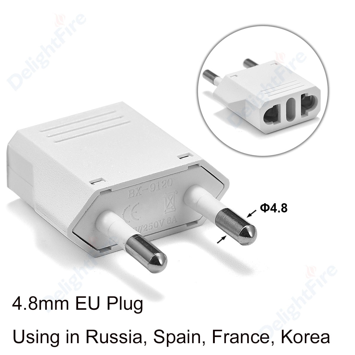 EU European Socket US AU KR Plug Adapter Japan China US To EU Travel Power Adapter Electric Converter Charger Socket AC Outlet