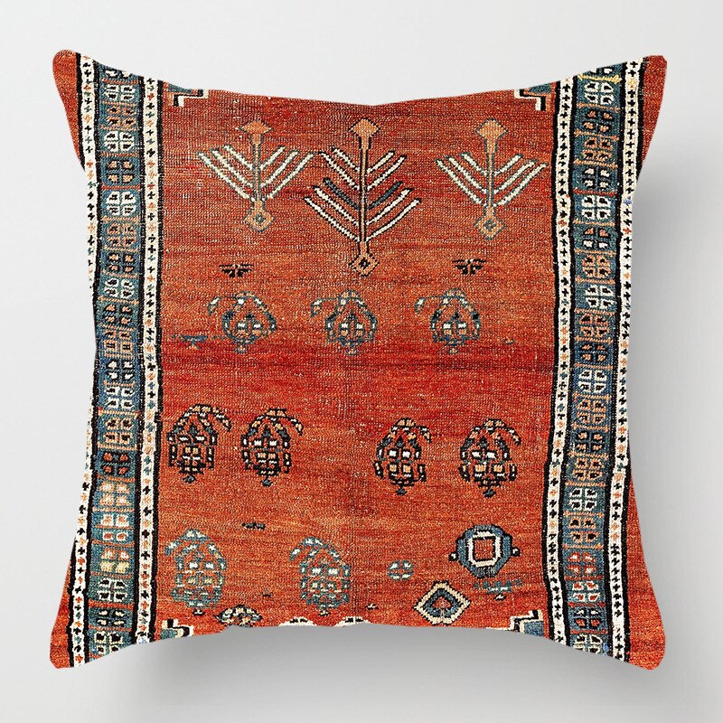 2021 New Ethnic Persian Carpet Print Linen Pillows Case Hot Bohemian Decorative Geometric Throw Pillows Sofa Couch Home Decor