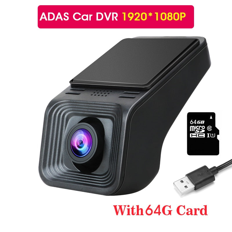 Develuck USB ADAS Full HD Car DVR Dash Cam For DVD Android Player Navigation Head Unit/Auto Audio Voice Alarm Video Recording