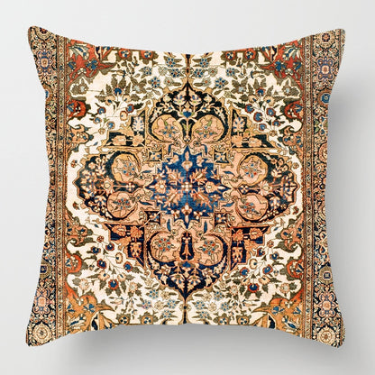 2021 New Ethnic Persian Carpet Print Linen Pillows Case Hot Bohemian Decorative Geometric Throw Pillows Sofa Couch Home Decor