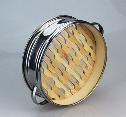 Stainless Steel Cookware Bamboo Steamer Bamboo Steamer Rice Snack Basket Set Dumpling Steamer Kitchen Cooking Tools