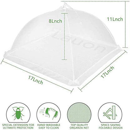 Foldable Food Mesh Cover Fly Anti Mosquito Pop-Up Food Cover Umbrella Meal Vegetable Fruit Breathable Cover Kitchen Accessories