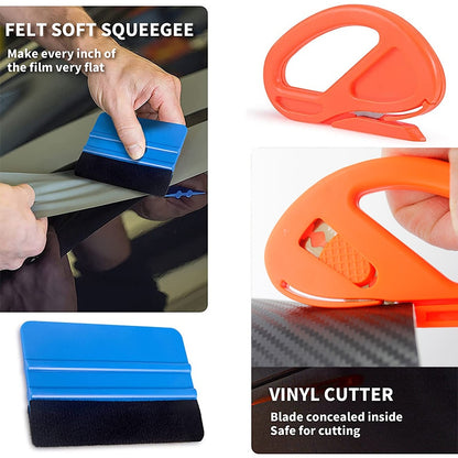 Car Film Wrap Tool Kit Squeegee Set Vinyl Scraper Cutter for Vehicle Window Tint Car Accessories Wrapping Tools Vinyl Spatula